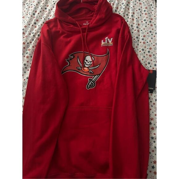Fanatics Tom Brady 12 Tampa Bay Buccaneers Bucs Super Bowl 54 Champions Hoody - Picture 1 of 4